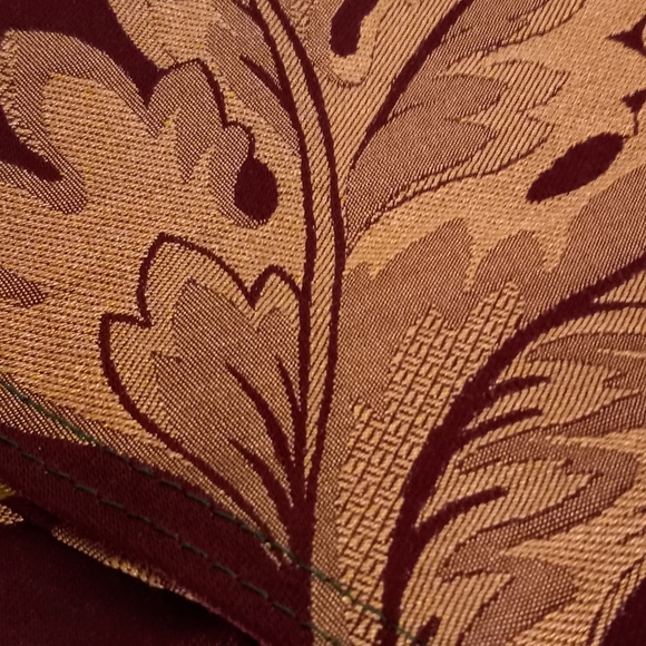 Fall Table Runner, Red/Gold Leaves, 72" X 13" Inclusive of Tassels. - Picture 5 of 5